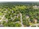 Expansive aerial view showing a neighborhood nestled among lush green trees and well-maintained streets at 3119 Conyers Se St, Covington, GA 30014