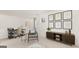 Comfortable loft space features a desk area, stylish chair, and lovely wall art at 566 Silver Moon Dr, Loganville, GA 30052