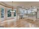 A kitchen with white cabinetry, an island, and stainless steel appliances at 115 Robinwood Ct, Fayetteville, GA 30214