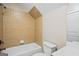Bathroom showcasing tiled shower and tub and classic fixtures at 3451 Fairway Dr, College Park, GA 30337