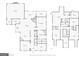 Combined floor plans featuring a kitchen, living room, bedrooms, bathrooms, and closets at 654 Cannon Rd, Sharpsburg, GA 30277