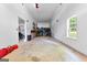 Spacious and well-lit garage with ample storage and room for multiple vehicles at 654 Cannon Rd, Sharpsburg, GA 30277