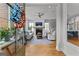 Inviting living room with fireplace and large windows, adorned with patriotic decorations at 185 Central Ave, Fayetteville, GA 30214