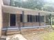 Covered front porch with decorative railings and columns, leading to the entrance of a brick home at 345 Fond Du Lac Dr, Stone Mountain, GA 30088