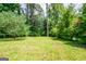 A spacious backyard surrounded by tall trees, offering privacy and shade for outdoor enjoyment at 3219 W Manor Ln, Atlanta, GA 30311