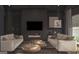 Contemporary living room with stylish furniture and a sleek fireplace at 0 Ebenezer Rd # 4, Fayetteville, GA 30215