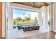 The pool area offers a relaxing retreat with views of lush landscaping and comfortable outdoor seating at 105 Godby Dr, Fayetteville, GA 30215