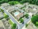 Overhead shot of a lovely neighborhood featuring community pool and manicured landscaping at 140 Rehobeth Way, Fayetteville, GA 30214