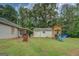 Spacious backyard complete with a playset at 527 Malcom Rd, Covington, GA 30014