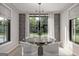 Bright dining room with views of the pool and backyard at 120 Godby Dr, Fayetteville, GA 30215