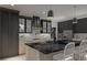 Modern kitchen with a marble island and stainless steel appliances at 120 Godby Dr, Fayetteville, GA 30215