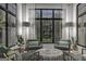 Bright sunroom featuring large windows and comfortable seating, perfect for relaxing and enjoying the view at 120 Godby Dr, Fayetteville, GA 30215