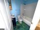 Bathroom featuring a single vanity, toilet, and tub at 2841 Heritage Ln, Morrow, GA 30260