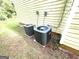 Exterior shot of two modern air conditioning units and the exterior of the home at 2841 Heritage Ln, Morrow, GA 30260