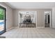 Open floor plan of dining room showing table, chairs and decor at 3222 Bay View Dr, Jonesboro, GA 30236