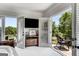 Bedroom balcony featuring beautiful views of the backyard and surrounding nature at 30 Dorset Ct, Sharpsburg, GA 30277