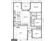 Detailed floor plan showcasing layout of kitchen, bedrooms, and living spaces at 11156 Cornerstone Way, Hampton, GA 30228