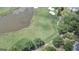 Scenic aerial view of the golf course with a pond and lush green landscape in an upscale community at 103 Golf Terrace Dr, Stockbridge, GA 30281