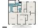 Upstairs floor plan featuring bedrooms, bathrooms, and hallway totaling 1117 square feet at 1911 Geyser Trce, Lawrenceville, GA 30044