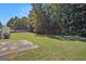 Expansive backyard with well-maintained lawn and lush trees at 5575 Pine Gate Dr, Atlanta, GA 30349