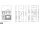 Detailed architectural blueprint featuring the front elevation and floor plan design of a new townhome at 352 Sound Cir, Stockbridge, GA 30281