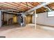 Unfinished basement with visible infrastructure and potential for customization and storage at 64 Acorn Dr, Dallas, GA 30157
