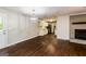 The dining area features modern light fixtures and seamless connection with the kitchen area at 64 Acorn Dr, Dallas, GA 30157