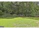 Expansive backyard with mature trees and a well-kept lawn for outdoor enjoyment at 2118 Cherry Tree Ln, Peachtree City, GA 30269