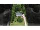 Aerial view of a stately home nestled amongst mature trees features lush landscaping and a private driveway at 1120 Upchurch Rd, Mcdonough, GA 30252