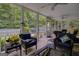 Relaxing screened porch with comfortable seating and views of the lush backyard at 1120 Upchurch Rd, Mcdonough, GA 30252