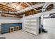 Unfinished basement with retro bar, offering a unique opportunity for customization and expansion at 90 Thomas Overby Dr, Sharpsburg, GA 30277