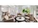 Comfortable living room with neutral armchairs, coffee table, and bright windows at 1952 Sugarstone Dr, Lawrenceville, GA 30043