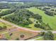 An aerial view of the property surrounded by beautiful green scenery with lots of trees and a pond at 778 Leguin Mill Rd, Locust Grove, GA 30248