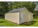 Compact shed offering additional storage space, enhancing the property's functionality at 3100 Meadow Trl, Loganville, GA 30052