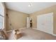 Bedroom features neutral walls, carpet, a window, closet, and a spacious layout at 1422 New Holland Cir, Mcdonough, GA 30252