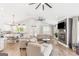 Spacious open-concept living room and kitchen features wood floors and a modern design at 4002 Joshua Ln, Douglasville, GA 30135