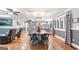 Open floor plan featuring dining area, hardwood floors, and natural light at 4002 Joshua Ln, Douglasville, GA 30135