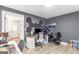Dedicated office with modern desk and soundproofing decor for a comfortable work environment at 4002 Joshua Ln, Douglasville, GA 30135