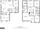 Detailed floor plan showcasing the layout of both floors with dimensions for rooms and features at 140 Canyons, Hampton, GA 30228