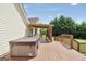Spacious deck features a wooden hot tub at 250 Stallsworth Rd, Mcdonough, GA 30252