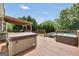Wide angle view of a deck with a hot tub at 250 Stallsworth Rd, Mcdonough, GA 30252