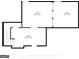 Floor plan of the basement with three rooms of varying sizes including an area for stairs at 6448 Mobilis Ct, Sugar Hill, GA 30518