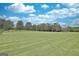 Expansive, well-manicured backyard featuring lush lawn and mature trees for a serene outdoor space at 676 Mcbride Rd, Fayetteville, GA 30215