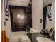Bathroom with subway tile, dark grout, and modern hardware at 2587 Alvecot Cir, Atlanta, GA 30339