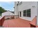Exterior view of a wood deck that overlooks the backyard at 980 Charter Club, Lawrenceville, GA 30043