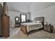 Spacious bedroom with carpet, vaulted ceilings, and large windows for natural light at 110 Sunflower St, Tyrone, GA 30290