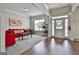 Inviting living room features a bright interior and hardwood floors in a well-lit, comfortable space at 110 Sunflower St, Tyrone, GA 30290