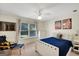 Bright bedroom with large window, light gray curtains and a comfortable armchair at 3245 Bywater Trl, Roswell, GA 30075