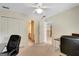Office featuring closet and an ensuite bath, with a view into the hall at 3245 Bywater Trl, Roswell, GA 30075