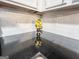 Close up of a black kitchen countertop with white subway tile backsplash at 3150 Stratford Green Pl, Avondale Estates, GA 30002